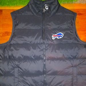Buffalo Bills Black Full Zip Puffer Vest Jacket Coat New W Tags